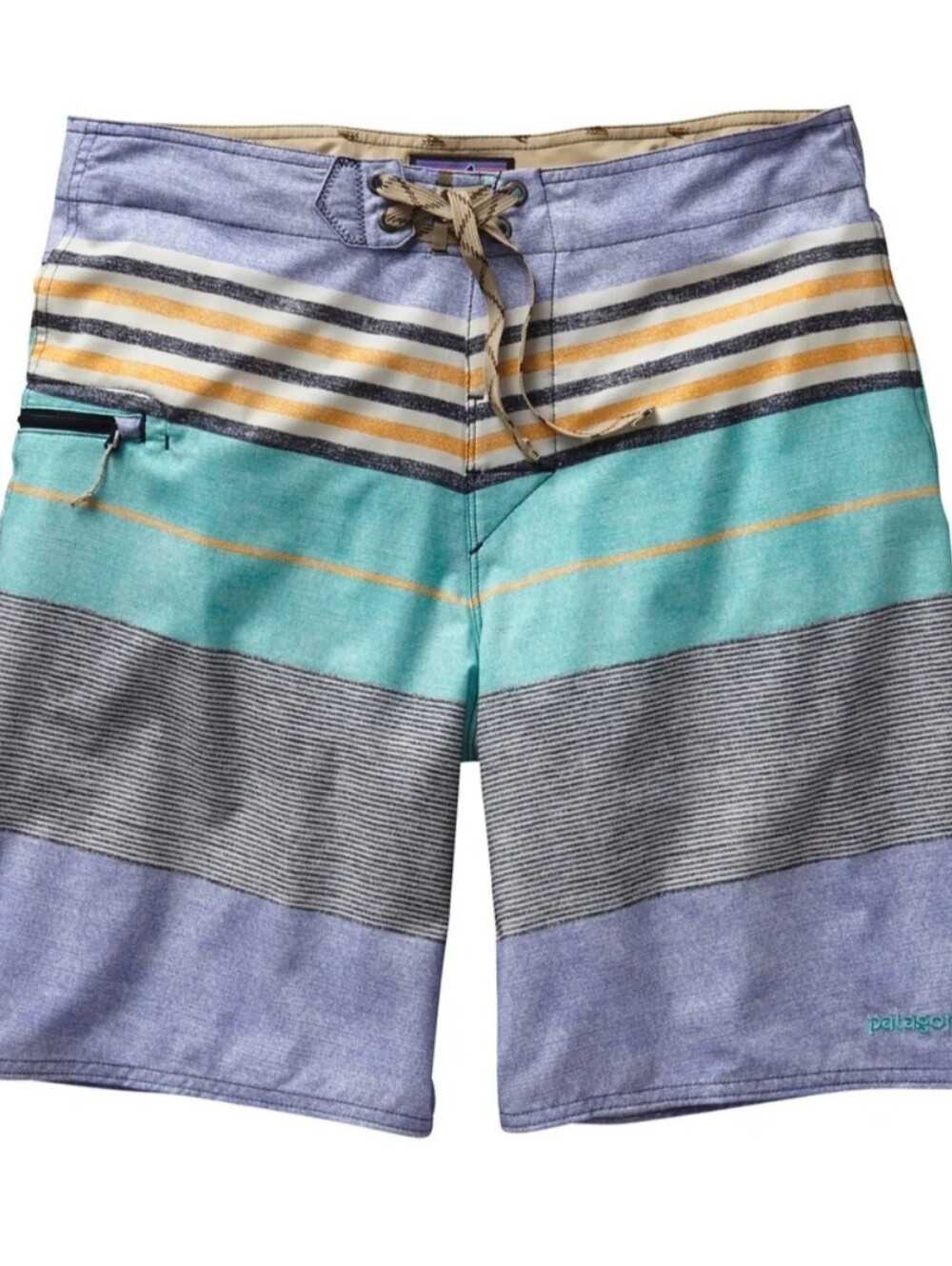 Men 31 Striped Multi-Color Patagonia Board Shorts